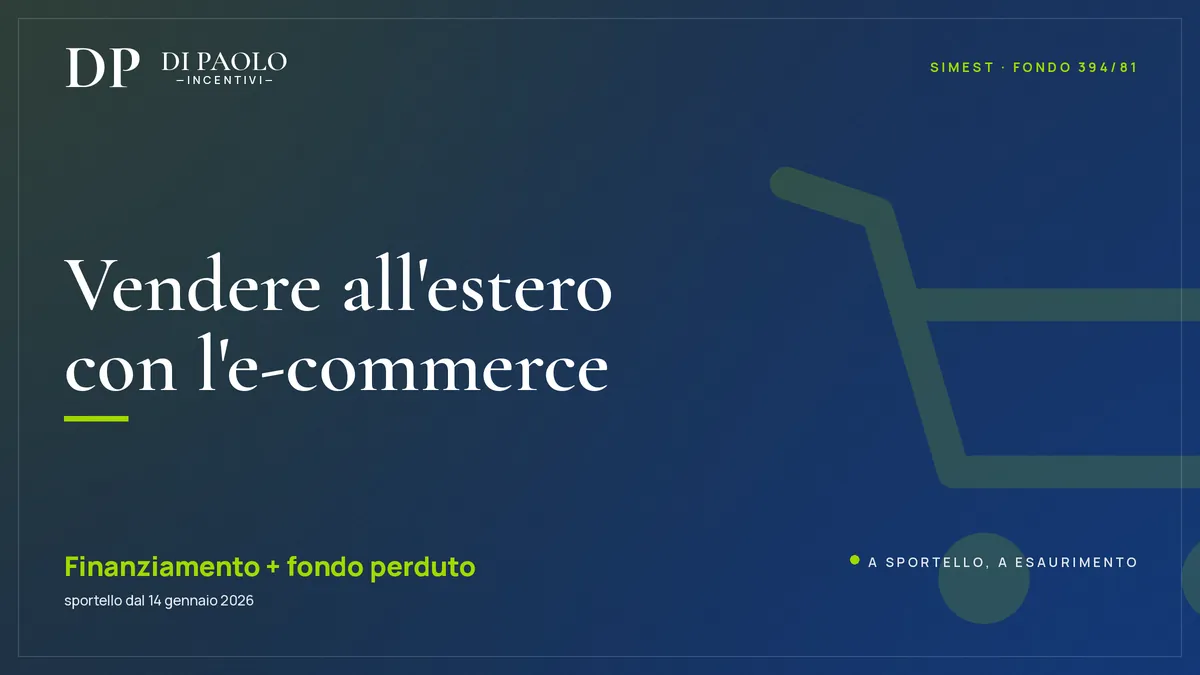 SIMEST E-commerce: finanziamento agevolato per l’export online