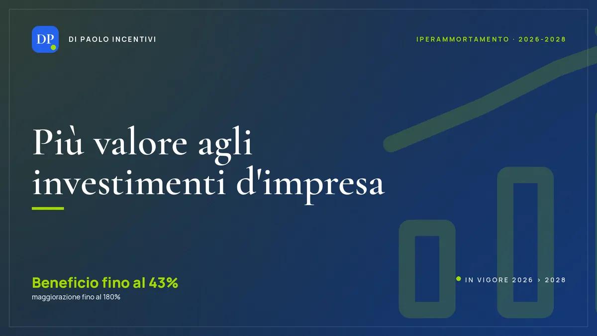 Macchinari industriali 4.0 agevolati con l'iperammortamento 2026