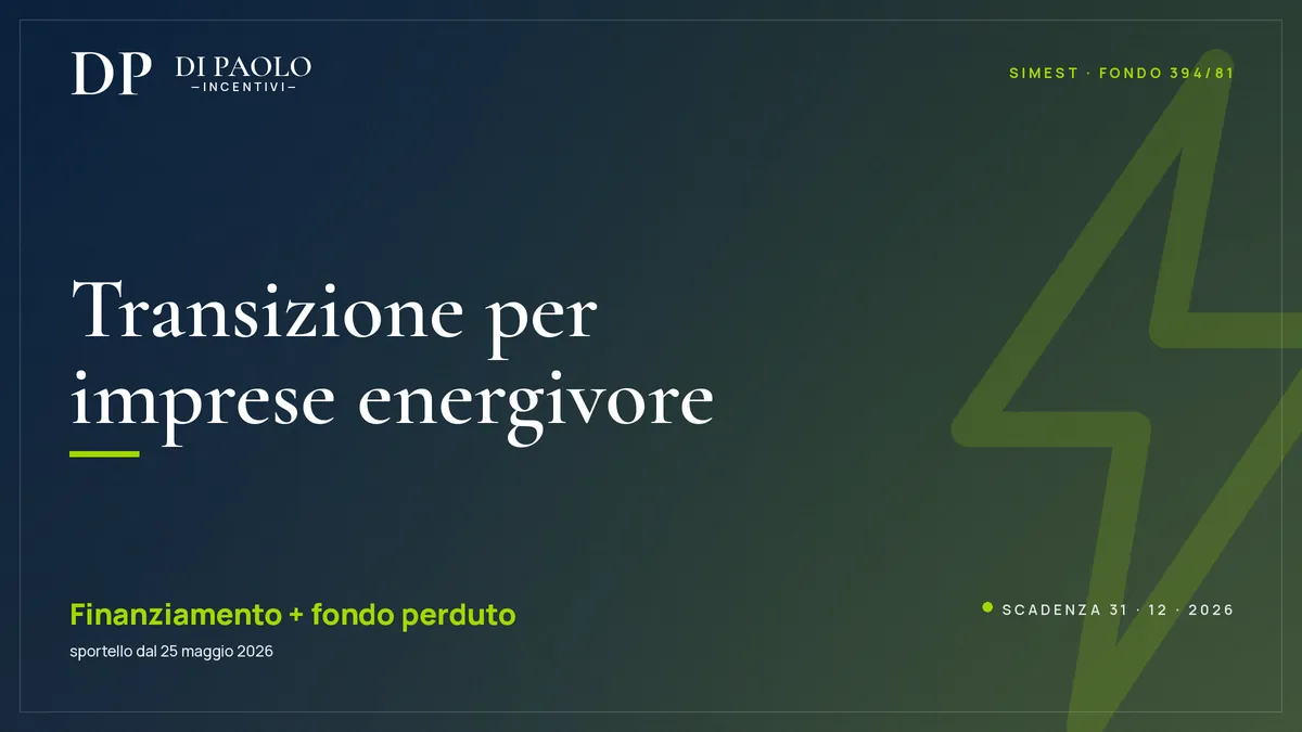 Transizione digitale o ecologica – Imprese energivore (SIMEST)