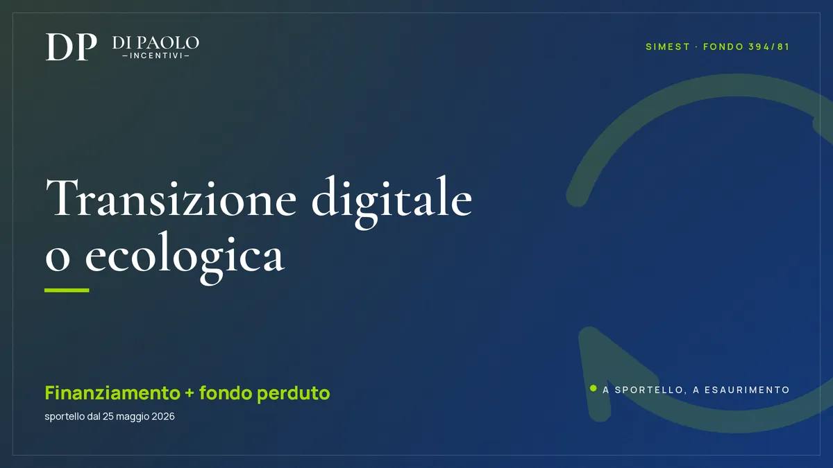 Transizione digitale o ecologica – Misura ordinaria (SIMEST)