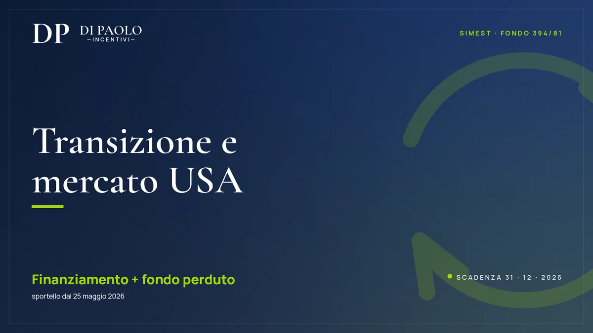 Transizione digitale o ecologica – Imprese con interessi negli USA (SIMEST)